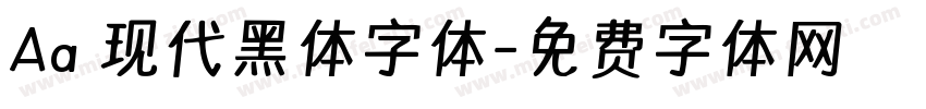 Aa 现代黑体字体字体转换
